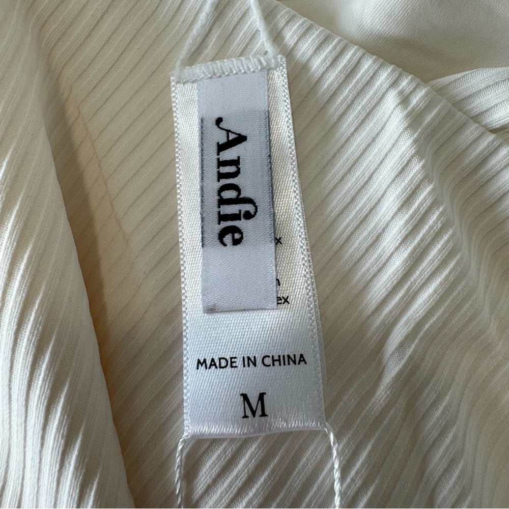 Andie Swim the Asbury Rib One Piece Swimsuit‎ NWT size Medium in Coco High Neck - Picture 6 of 9